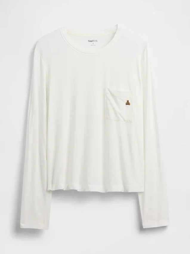 T-shirt de pyjama en modal ultra-doux avec poche