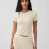 T-shirt de pyjama en pointelle