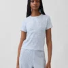 T-shirt de pyjama en pointelle