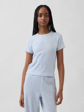 T-shirt de pyjama en pointelle