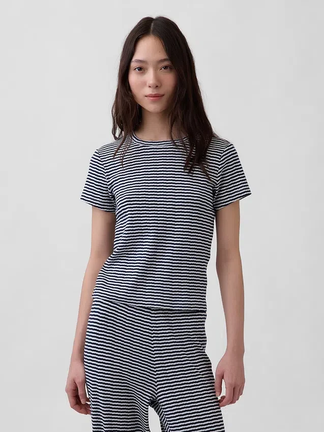 T-shirt de pyjama en pointelle