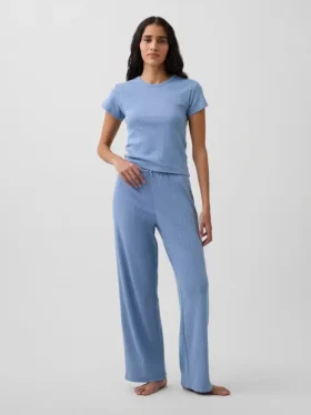 T-shirt de pyjama en pointelle