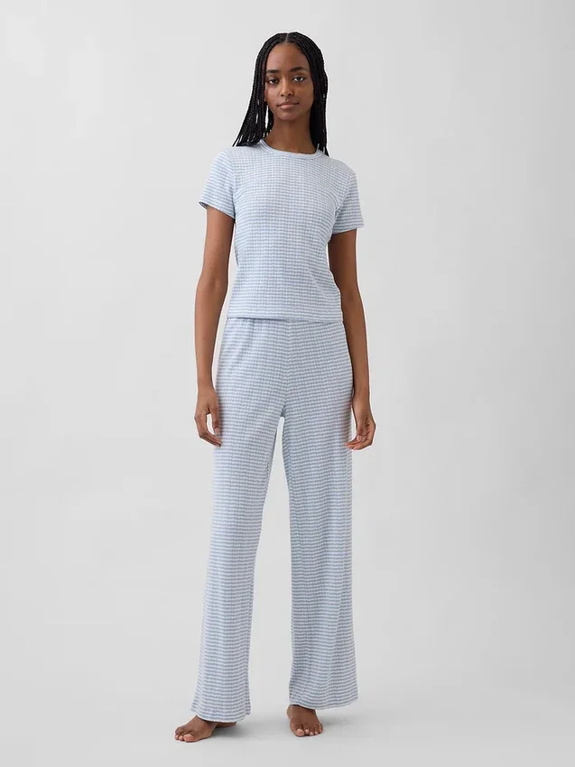T-shirt de pyjama en pointelle