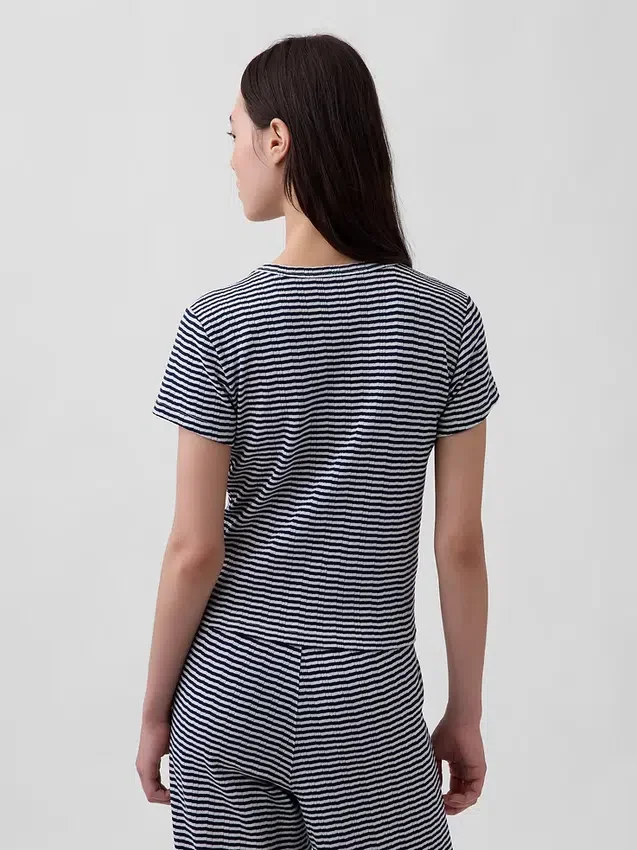 T-shirt de pyjama en pointelle