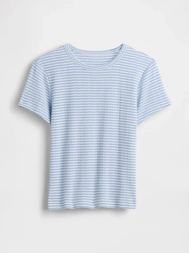 T-shirt de pyjama en pointelle