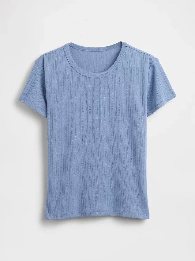 T-shirt de pyjama en pointelle
