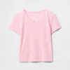 T-shirt de pyjama en pointelle recyclée pour enfants