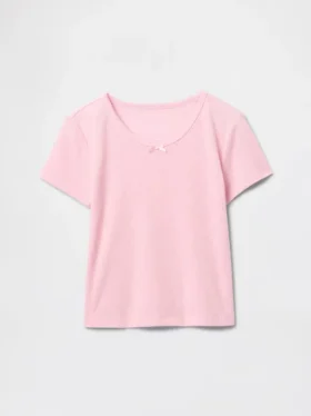 T-shirt de pyjama en pointelle recyclée pour enfants