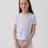T-shirt de pyjama en pointelle recyclée pour enfants