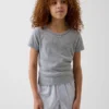 T-shirt de pyjama en pointelle recyclée pour enfants
