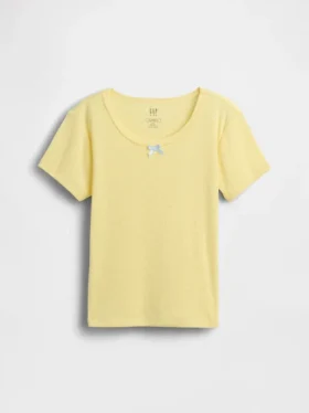 T-shirt de pyjama en pointelle recyclée pour enfants