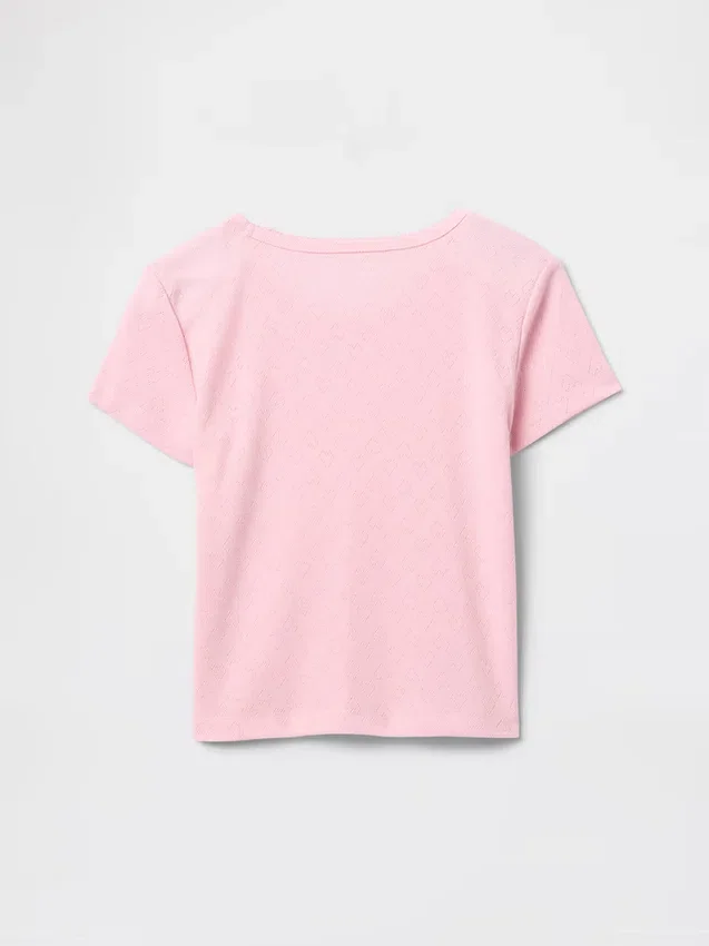 T-shirt de pyjama en pointelle recyclée pour enfants