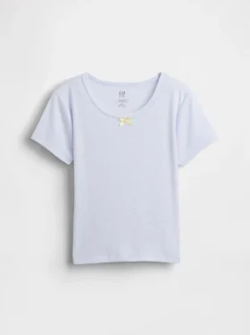 T-shirt de pyjama en pointelle recyclée pour enfants