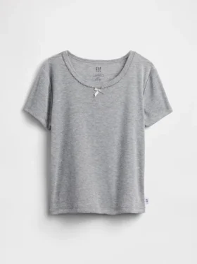 T-shirt de pyjama en pointelle recyclée pour enfants