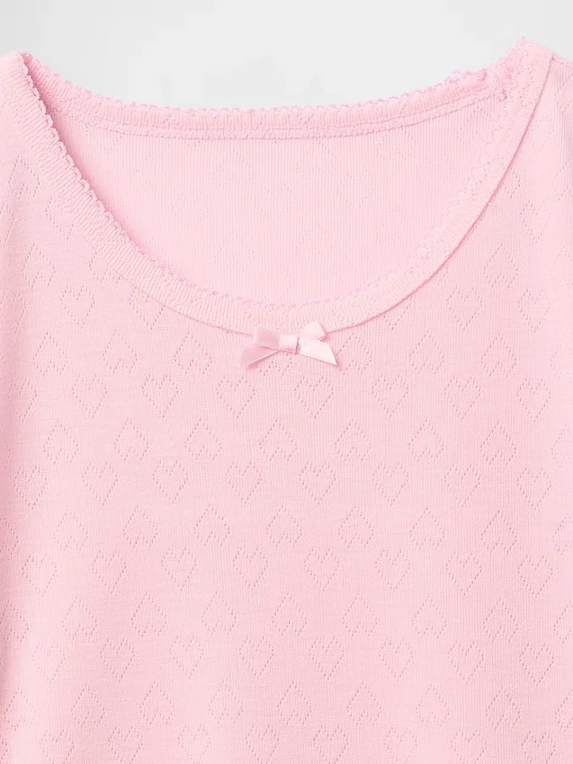 T-shirt de pyjama en pointelle recyclée pour enfants