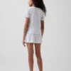 T-shirt de pyjama en pointelle recyclée pour enfants