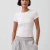 T-shirt de pyjama à fines côtes