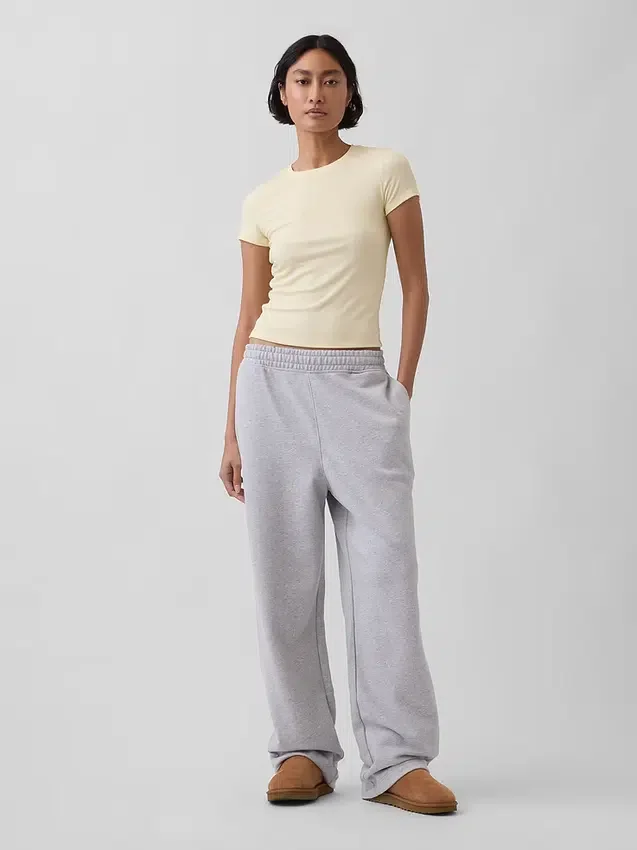 T-shirt de pyjama à fines côtes