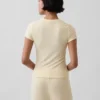 T-shirt de pyjama à fines côtes