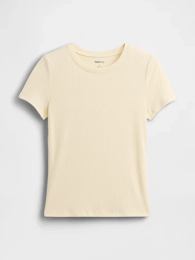 T-shirt de pyjama à fines côtes
