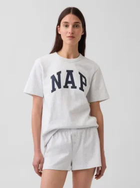 T-shirt de pyjama oversize avec logo Nap