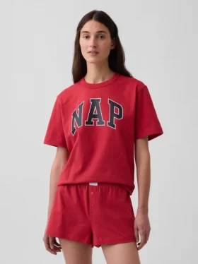 T-shirt de pyjama oversize avec logo Nap
