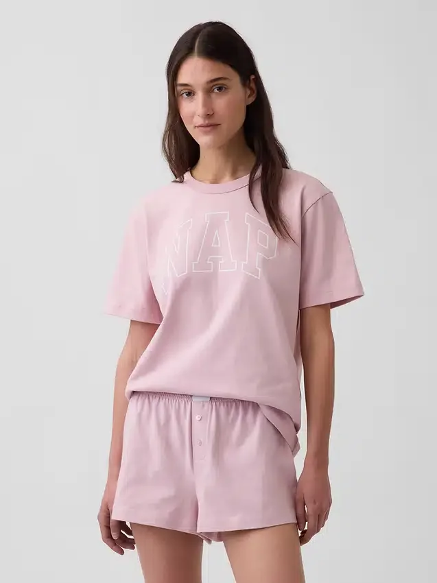 T-shirt de pyjama oversize avec logo Nap
