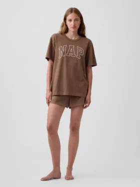 T-shirt de pyjama oversize avec logo Nap