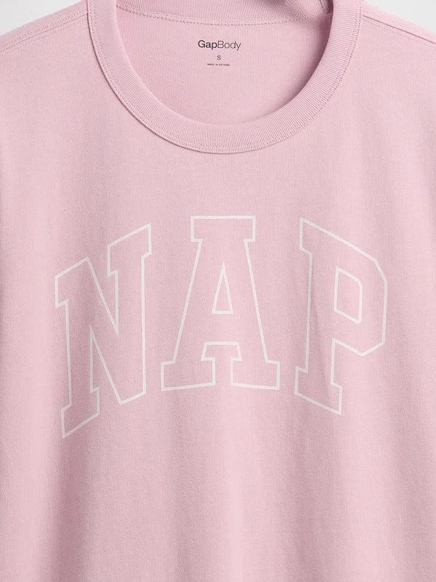 T-shirt de pyjama oversize avec logo Nap