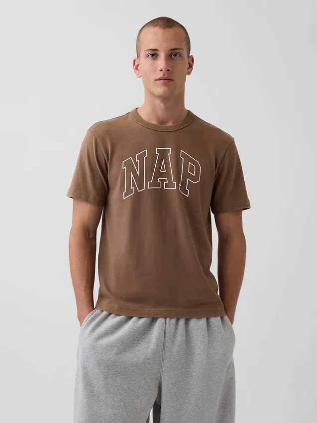 T-shirt de pyjama oversize avec logo Nap