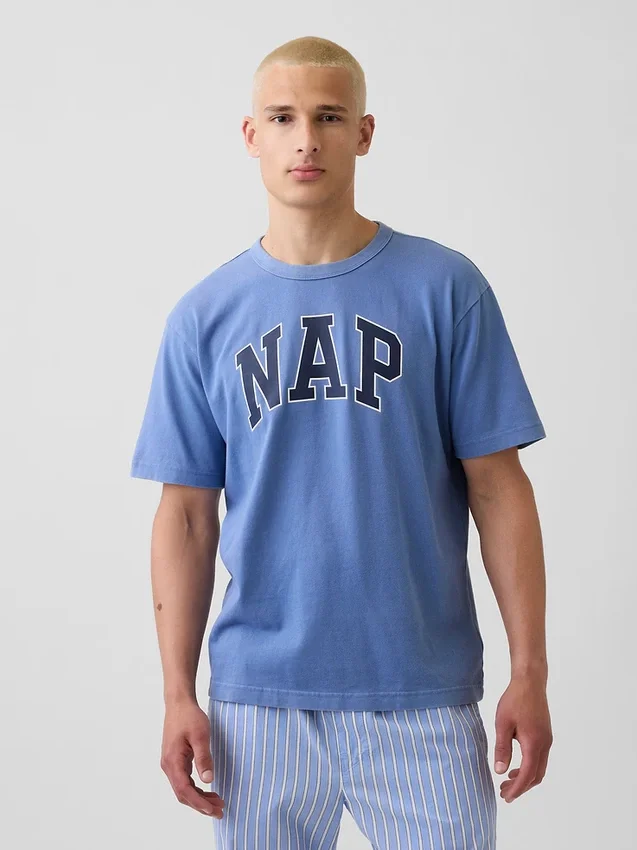 T-shirt de pyjama oversize avec logo Nap