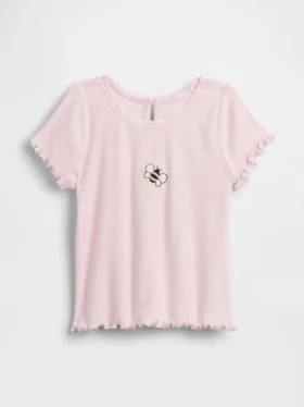 T-shirt en coton côtelé brodé pour Bébé & Enfant