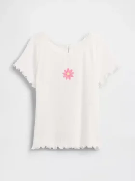 T-shirt en coton côtelé brodé pour Bébé & Enfant