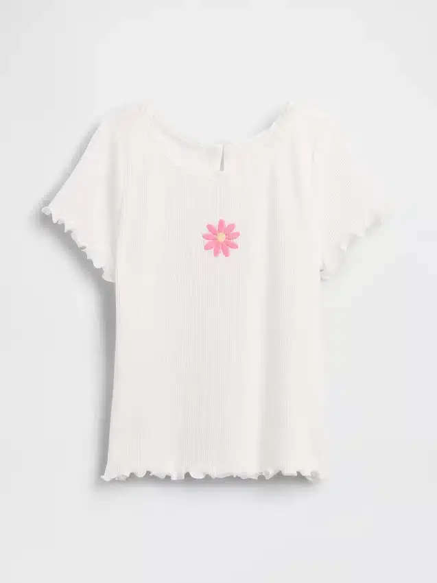 T-shirt en coton côtelé brodé pour Bébé & Enfant
