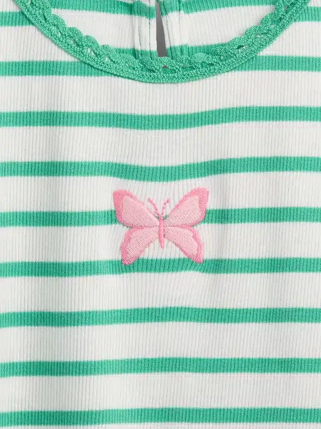 T-shirt en coton côtelé brodé pour Bébé & Enfant
