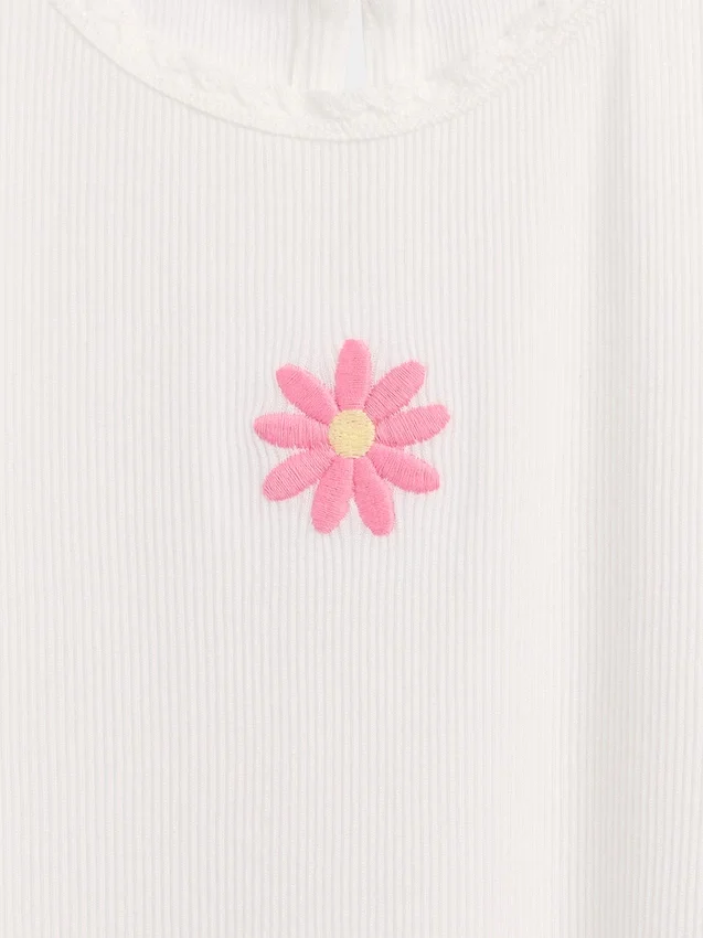 T-shirt en coton côtelé brodé pour Bébé & Enfant