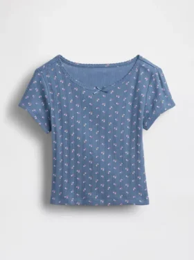 T-shirt en coton pointelle à côtes pour Bébé & Enfant
