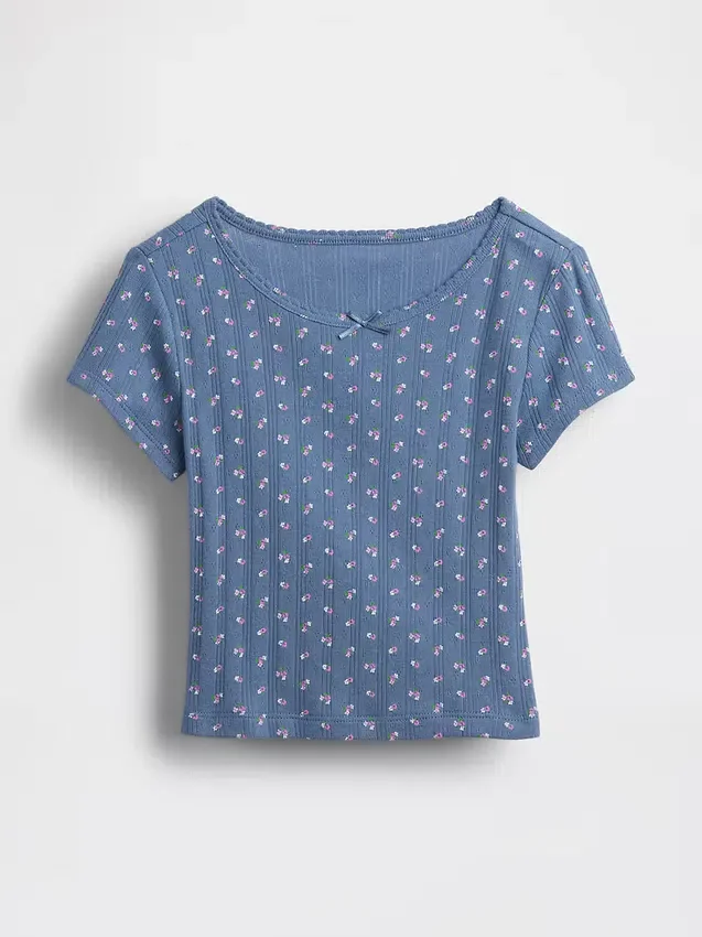 T-shirt en coton pointelle à côtes pour Bébé & Enfant