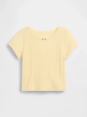 T-shirt en coton pointelle à côtes pour Bébé & Enfant