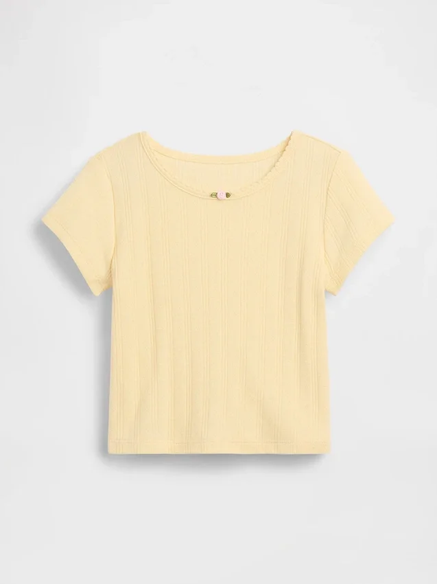 T-shirt en coton pointelle à côtes pour Bébé & Enfant