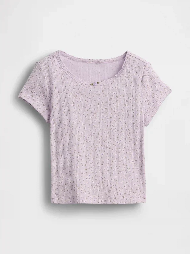 T-shirt en coton pointelle à côtes pour Bébé & Enfant