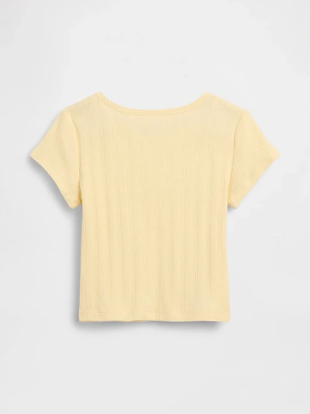 T-shirt en coton pointelle à côtes pour Bébé & Enfant