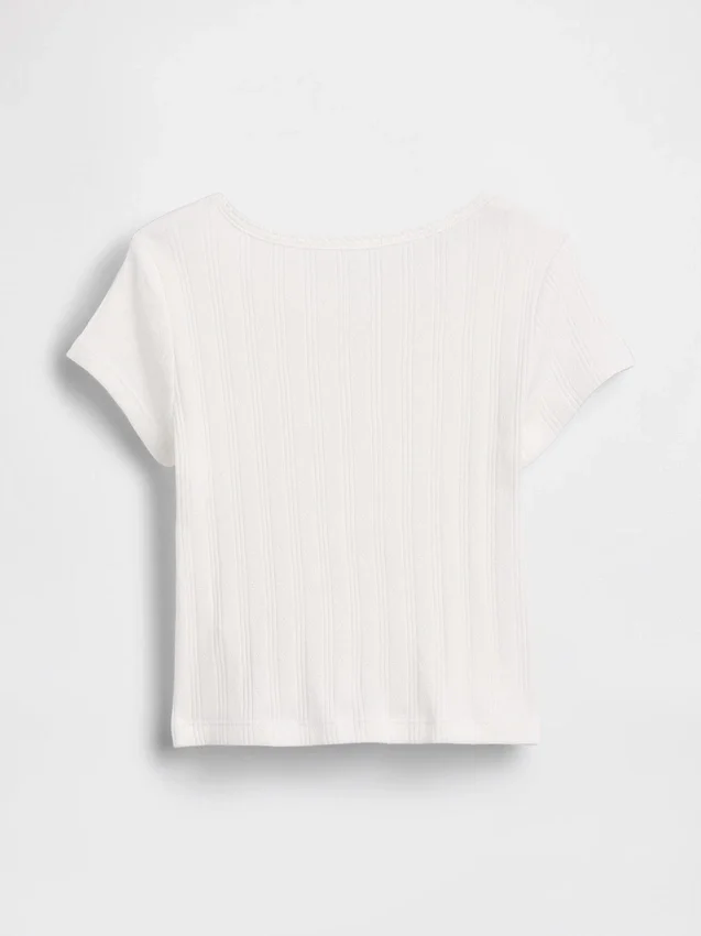 T-shirt en coton pointelle à côtes pour Bébé & Enfant