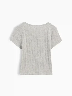 T-shirt en coton pointelle à côtes pour Bébé & Enfant