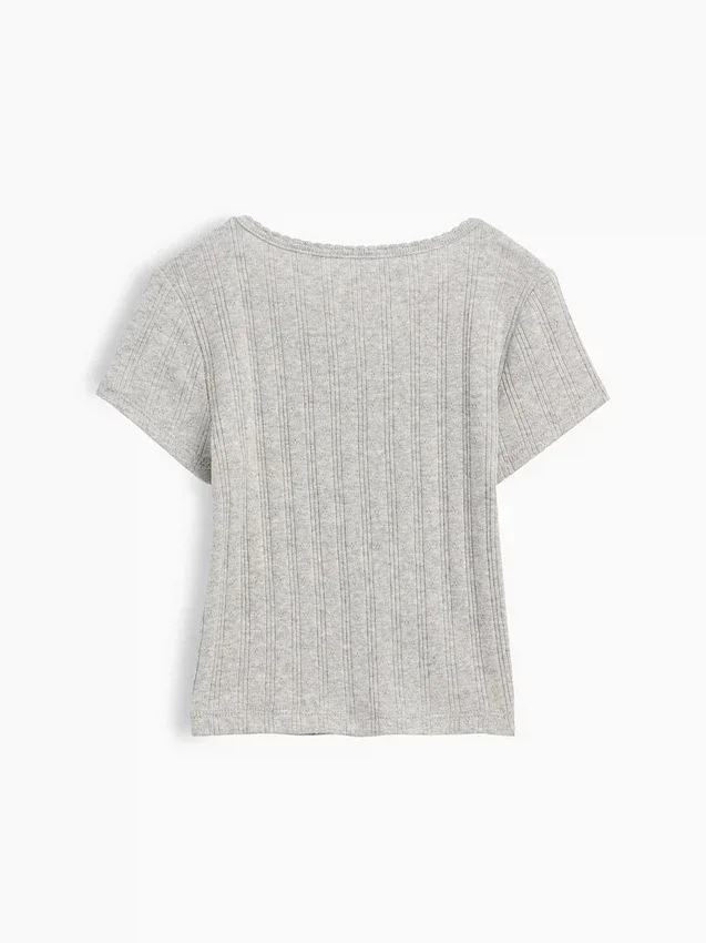 T-shirt en coton pointelle à côtes pour Bébé & Enfant