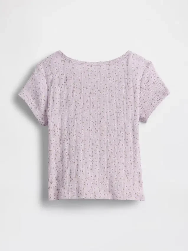 T-shirt en coton pointelle à côtes pour Bébé & Enfant