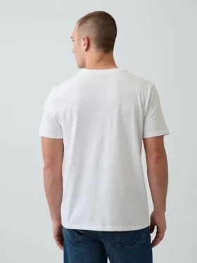 T-shirt en jersey de coton à col en V
