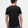 T-shirt en jersey de coton à col en V