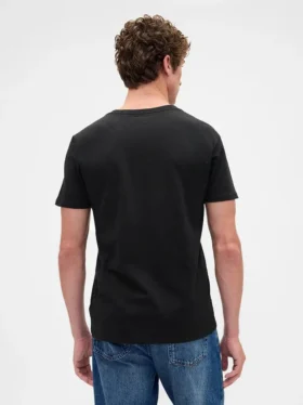 T-shirt en jersey de coton à col en V