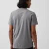 T-shirt en jersey de coton à col en V